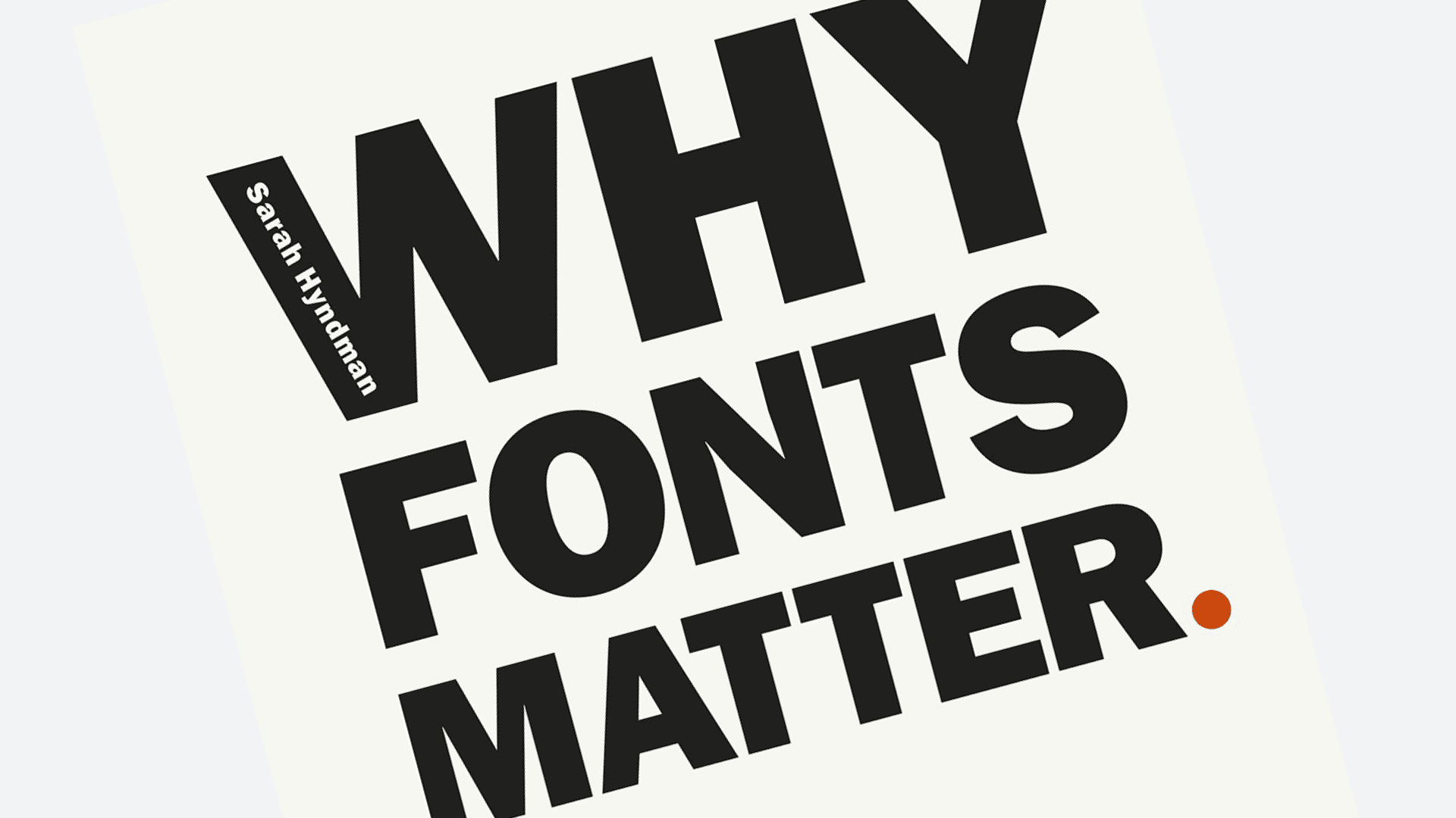 Cover of Why Fonts Matter